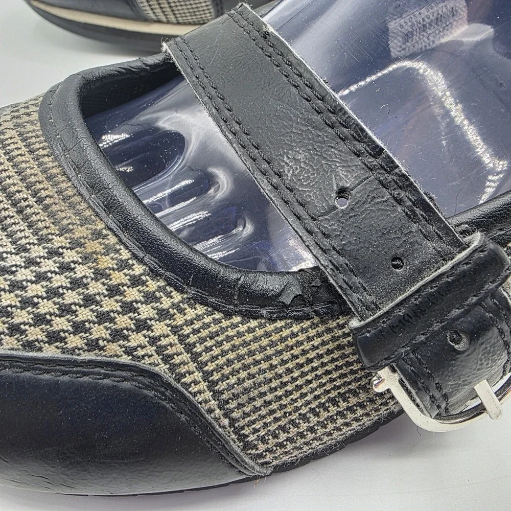 Fox Racing Mary Jane Shoes Women's SZ 8 Houndstooth Buckle Y2K Rare Moto Punk